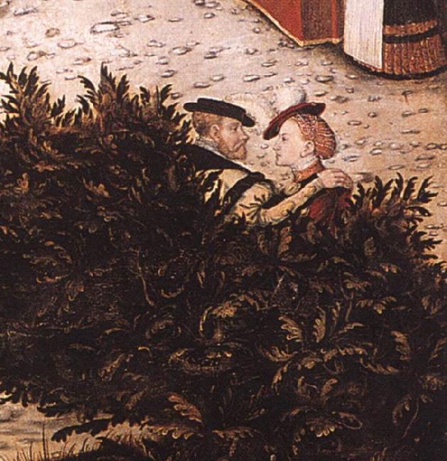 CRANACH, Lucas the Elder The Fountain of Youth (detail) fgjk China oil painting art